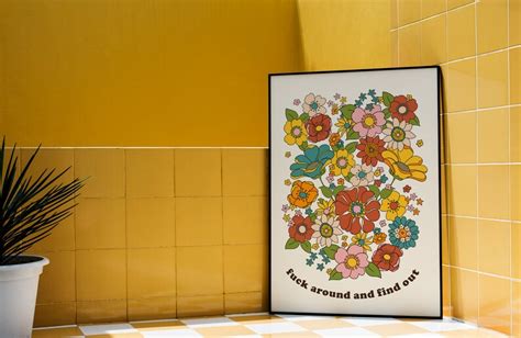 Fuck Around And Find Out Wall Art Print Funny Wall Art Etsy