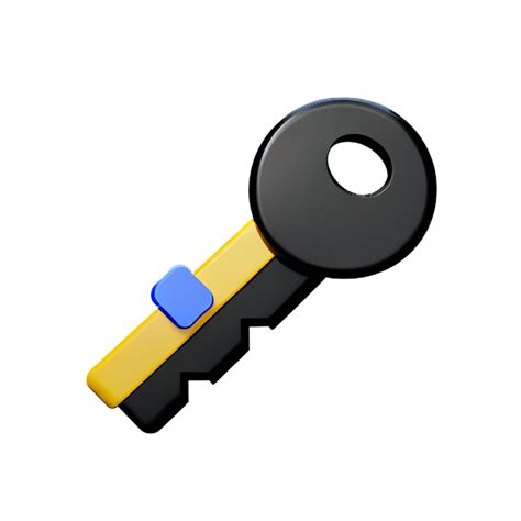 Key 3d Rendering Icon Illustration 28619379 Png