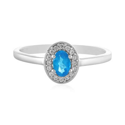 Anillo en plata con Apatita azul neón 9583CO Juwelo Joyas