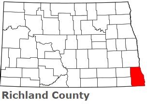 Richland County On The Satellite Map Of North Dakota Actual