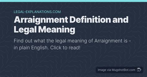 arraignment definition   arraignment
