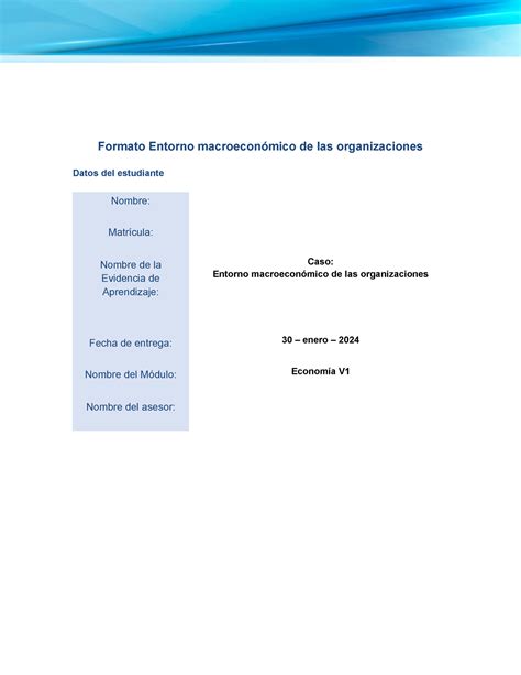 Macroecon Mico Macroeconomico Formato Entorno Macroecon Mico De Las