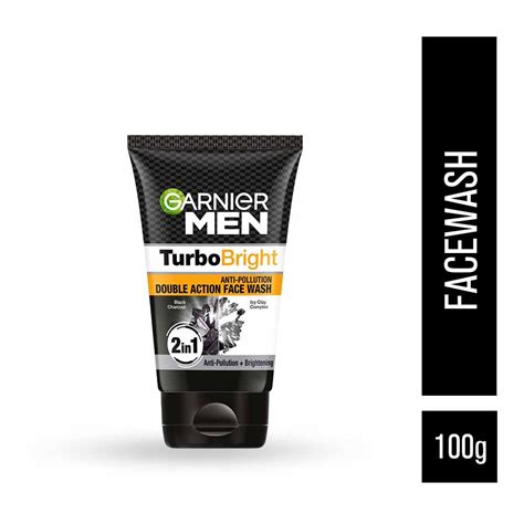 Garnier Men Turbo Bright Anti Pollution Double Action Facewash 100g