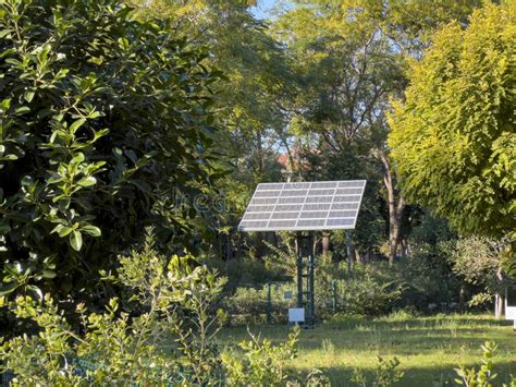 Solar Energy Panels Installed in the Garden for Sustainable Energy ...