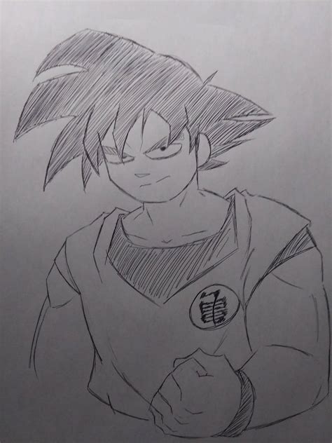 Goku (sketch) by wkeeble12 on DeviantArt