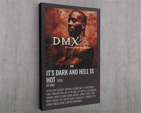 DMX It's Dark and Hell is Hot Poster Music Album Canvas - Etsy