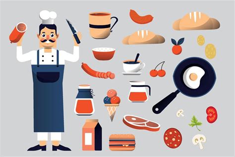 Conjunto Vectorial De Herramientas De Cocina Y Cocina 9954871 Vector En