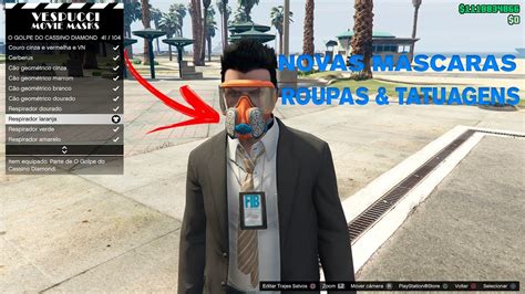 GTA V Online Nova DLC Heists Roupas Máscaras e Tatuagens