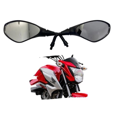 Par Retrovisor Fixo Bmw F800 Gs650 Rosca Honda Média Haste Média Curta