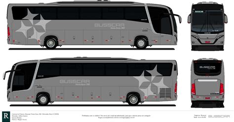 Ônibus em desenho Busscar Busscar Vissta Buss 360 Mercedes Benz 0 500RSE