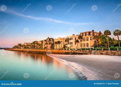 Charleston Historic Homes District Stock Image - Image of beach ...