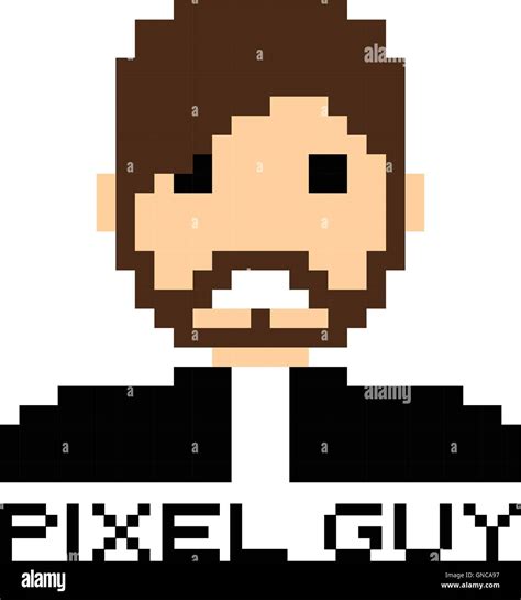 Pixel People Theme Avatar Guy Stock Vector Image And Art Alamy