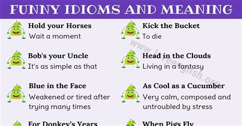 Funny Idioms List Of 25 Best Funny Idioms You May Not Know Love English