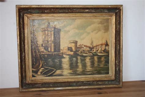 TABLEAU PEINTURE PORT de la Rochelle signé EUR 49 00 PicClick FR