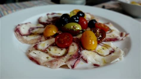 CARPACCIO DI POLPO ALLA MEDITERRANEA OCTOPUS CARPACCIO CHEF PAUL KLER