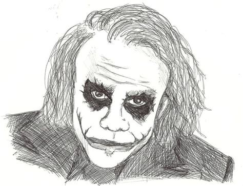 My Joker Sketch Of Heath Ledger From The Dark Knight Joker Sketch