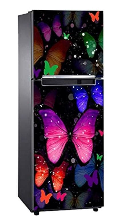 Divinedesigns Multicolor Vinyl Colorful Butterflies Fridge Sticker