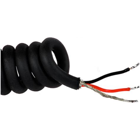 Cb108 Coiled Cable Black Polyurethane Lightweight 175 Od Awg24