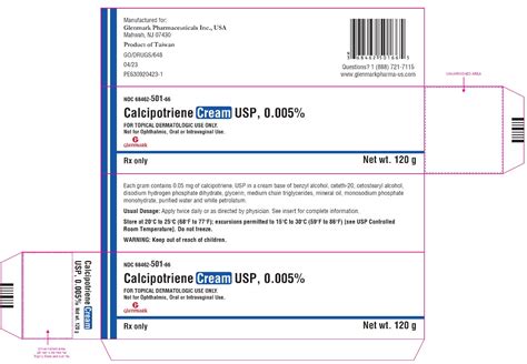 Calcipotriene Glenmark Pharmaceuticals Inc Usa Fda Package Insert