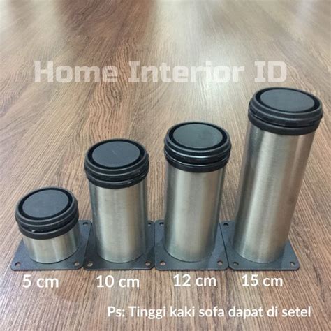 Jual Kaki Sofa Kaki Kursi Kaki Meja Stainless 5 Cm Bisa Setel Di