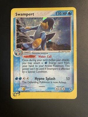 Swampert Holo 13 109 Front EX Back LP Eng EX Ruby Sapphire