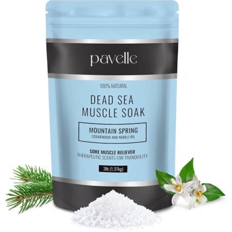 Pavelle 3 Lbs Dead Sea Muscle Soak 100 Natural Dead Sea Salts For