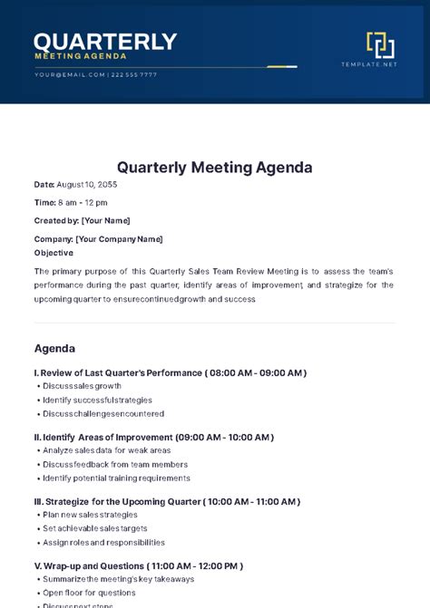 Free Meeting Agenda Templates And Examples Edit Online And Download