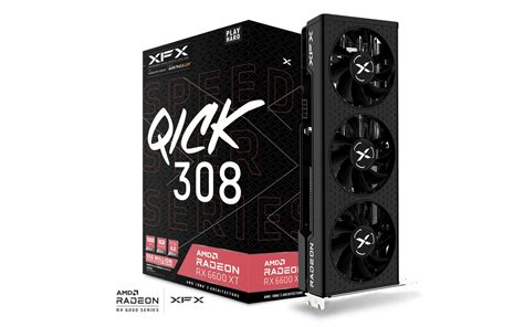 XFX Speedster QICK 308 AMD Radeon RX 6600 XT Black Gaming Graphics