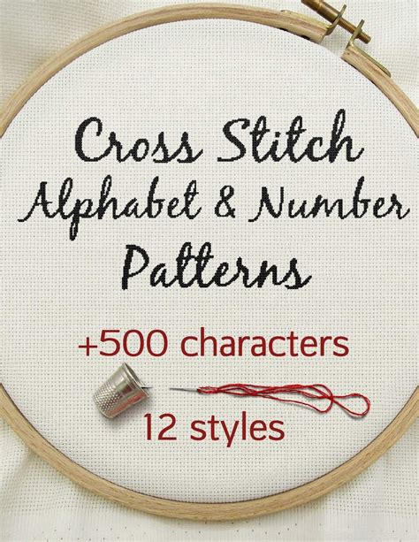 Buy Cross Stitch Alphabet Number Patterns Counted Cross Stitch