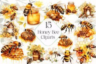 Honey Bee Clipart Bundle Graphic By Ak Artwork Creative Fabrica