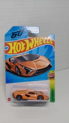 New Hot Wheels H Case Lamborghini Sian Fkp Orange Ebay