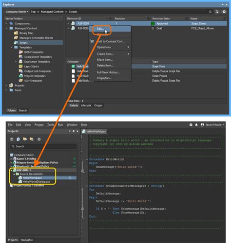 Scripts In A Workspace Connected To Altium Designer Altium Designer