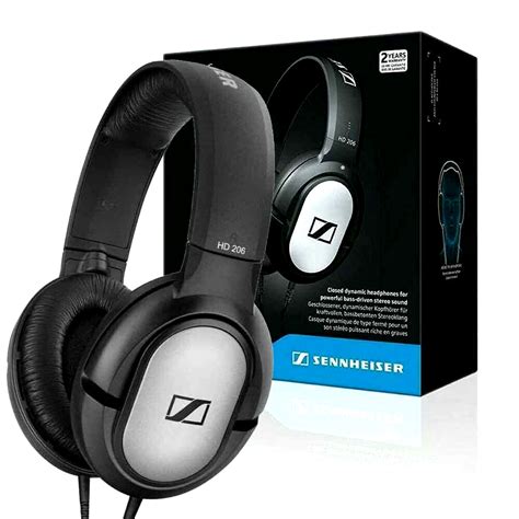 Sennheiser Hd 206 On Ear Dynamic Stereo Wired Headphones Blacksilver