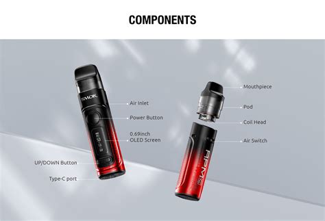 SMOK RPM C Pod Kit 1650mAh 50W USB Type C Charging แท บหร