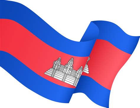 Cambodia Flag Wave Isolated On Png Or Transparent Background 19167320 Png