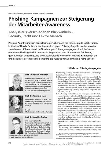 Phishing Kampagnen Zur Steigerung Der Mitarbeiter Awareness Analyse