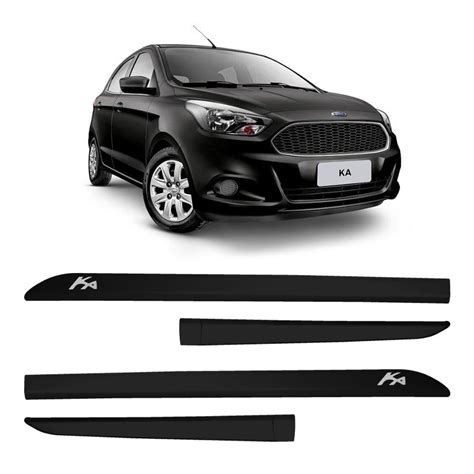 FRISO LATERAL FORD KA 2014 A 2017 PRETO EBONY 4 PEÇAS