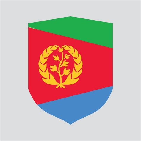 Premium Vector Eritrea Flag In Shield Shape Frame