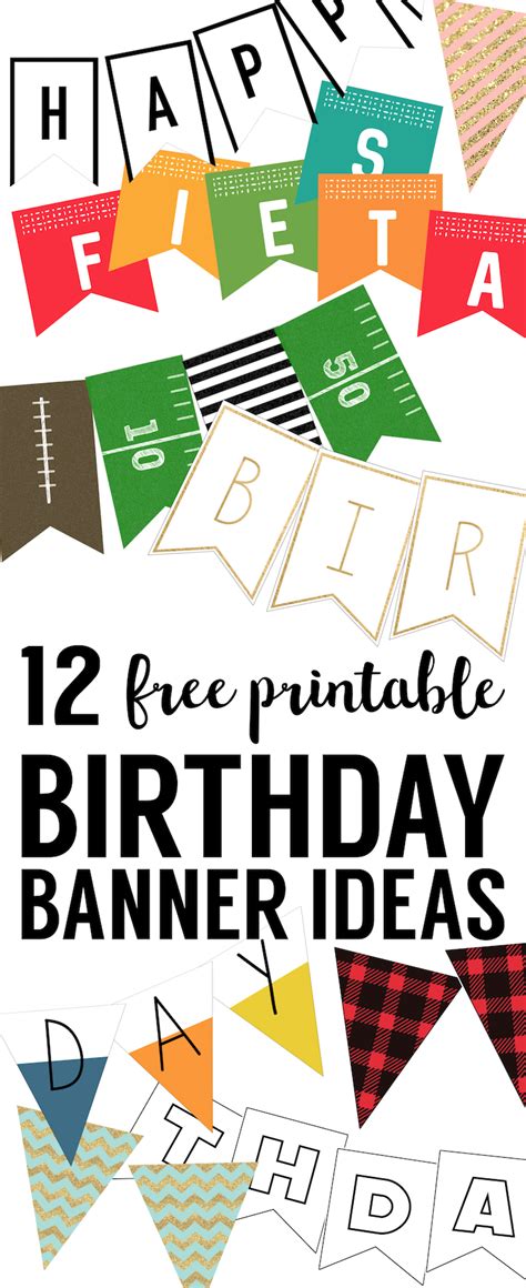 Free Printable Birthday Banner Ideas - Paper Trail Design