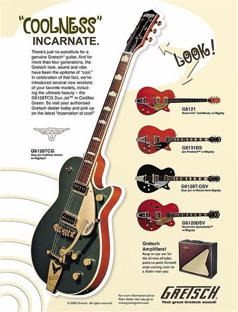 Gretsch Poster Gretsch Guitar Best Guitar Players