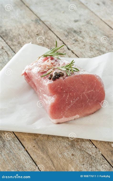 Raw Organic Boneless Pork Chops Stock Image Image Of Butchery Meat