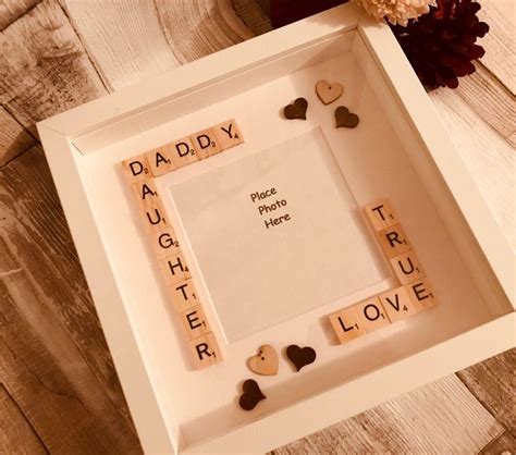 Personalised Gift For Dad Daddy Scrabble Box Frame Fathers Day Gift