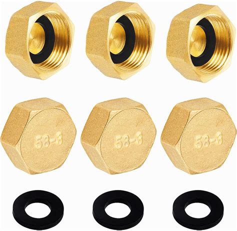 Pcs Brass Blanking Cap Inch Female Blanking Stop Cap Hex Brass