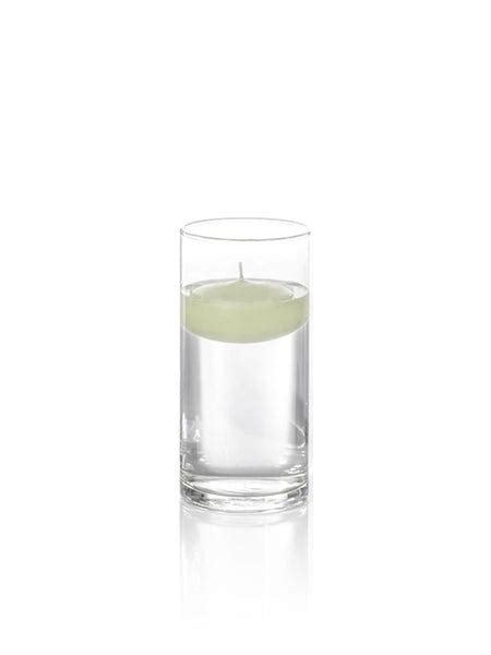 3 Floating Candles And 75 Cylinder Vases Set Of 12 Yummicandles