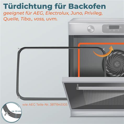 Türdichtung Dichtung Backofen für AEG Elektrolux Privileg 3871945105 4