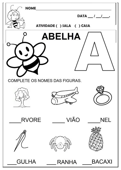 A Abelha Chocolateira E Atividades Com A Letra A Atividades Atividades De Alfabetização