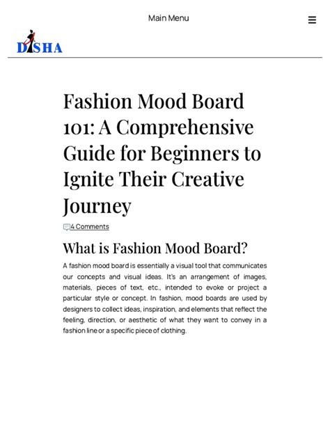 Mastering Fashion Mood Boards - A Step-by-Step Guide To Crafting Your ... 