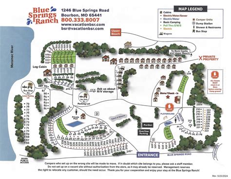 Park Map - Blue Springs Ranch