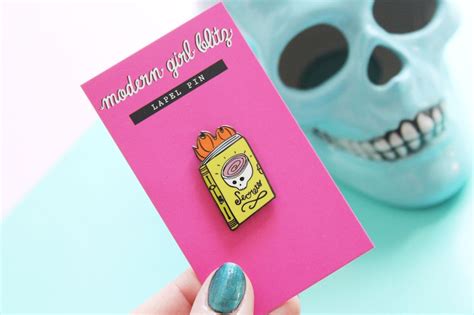 Secret Diary Enamel Pin Skull Pin Etsy