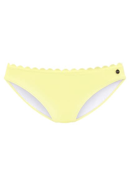 Lascana Bikini Hose Scallop Gelb